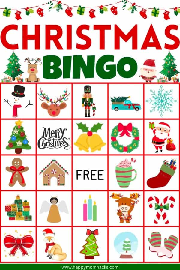 Cheerful Christmas Symbols Bingo