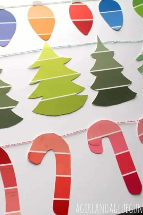 Paint Chip Christmas Garland