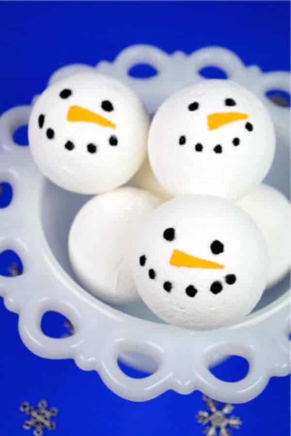 Easy Snowman Bath Bomb Recipe