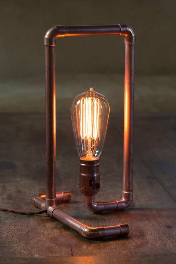 COPPER PIPE DESK LAMP