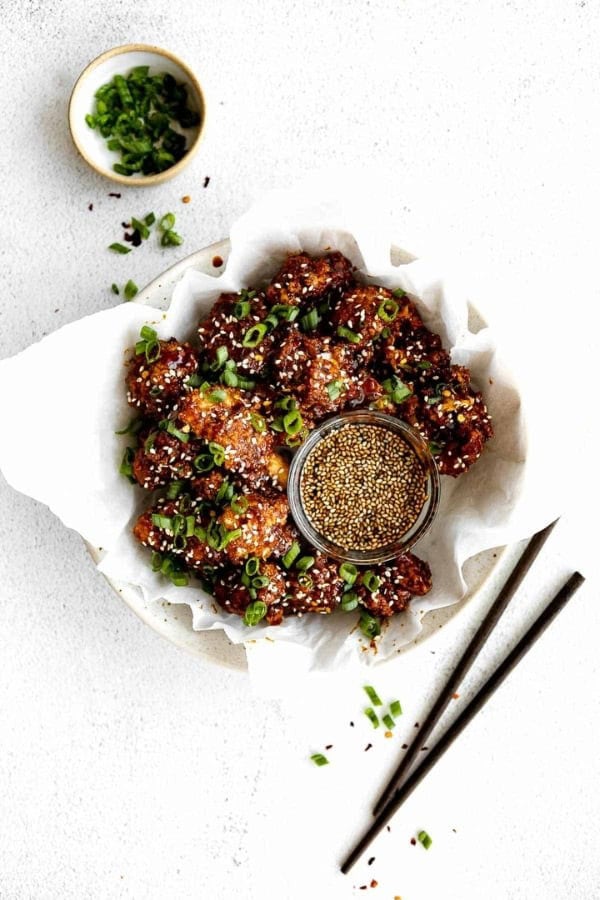 AIR FRYER SESAME CAULIFLOWER WINGS