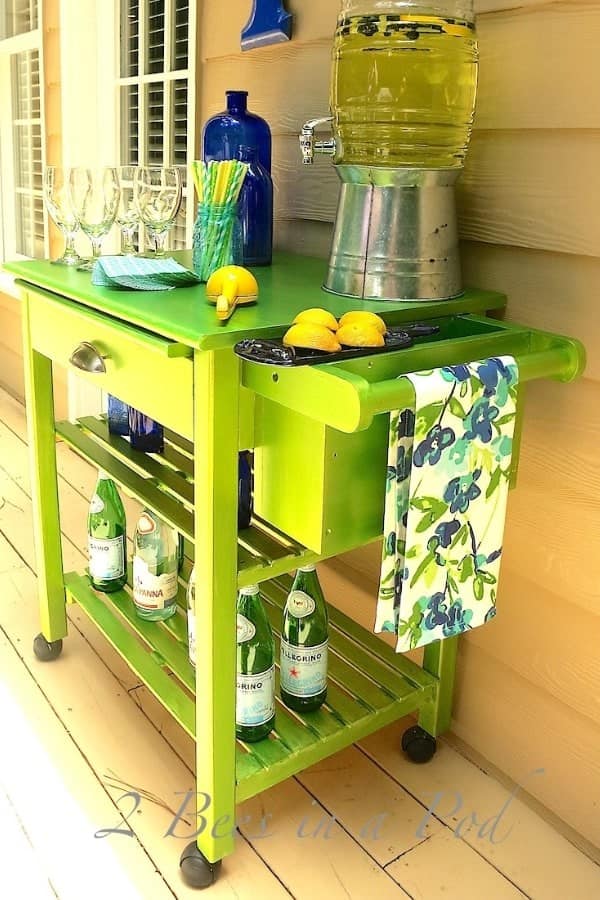 MICROWAVE BAR CART