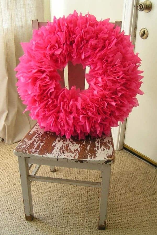 TISSUE PAPER WREATHS