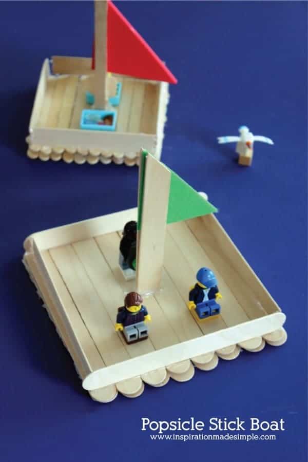 Popsicle Stick Boat Kids Craft