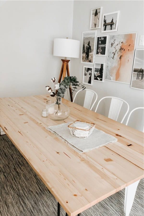 DIY Hairpin Dining Table