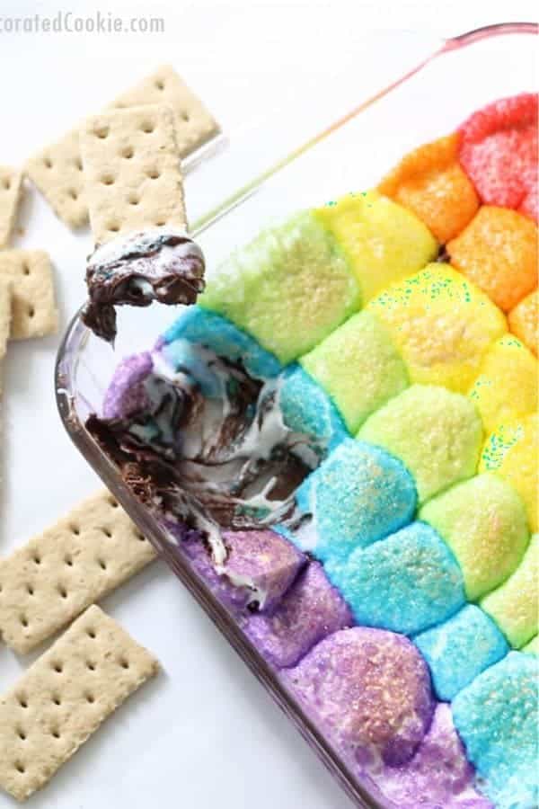 Homemade S’mores Rainbow Dip Recipe