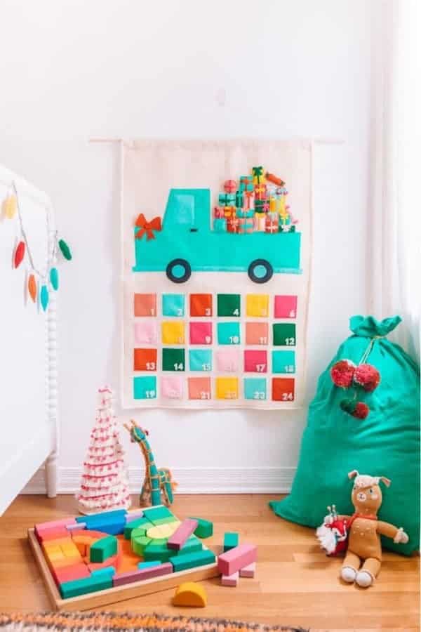 DIY Felt Truck Advent Calendar