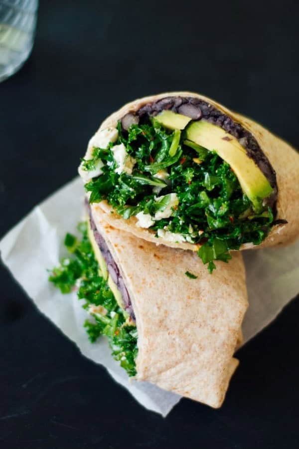 KALE AND BLACK BREAN BURRITOS