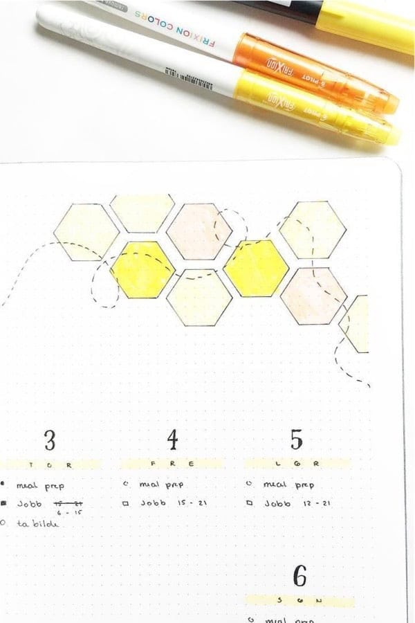 Yellow Honey Weekly Spread