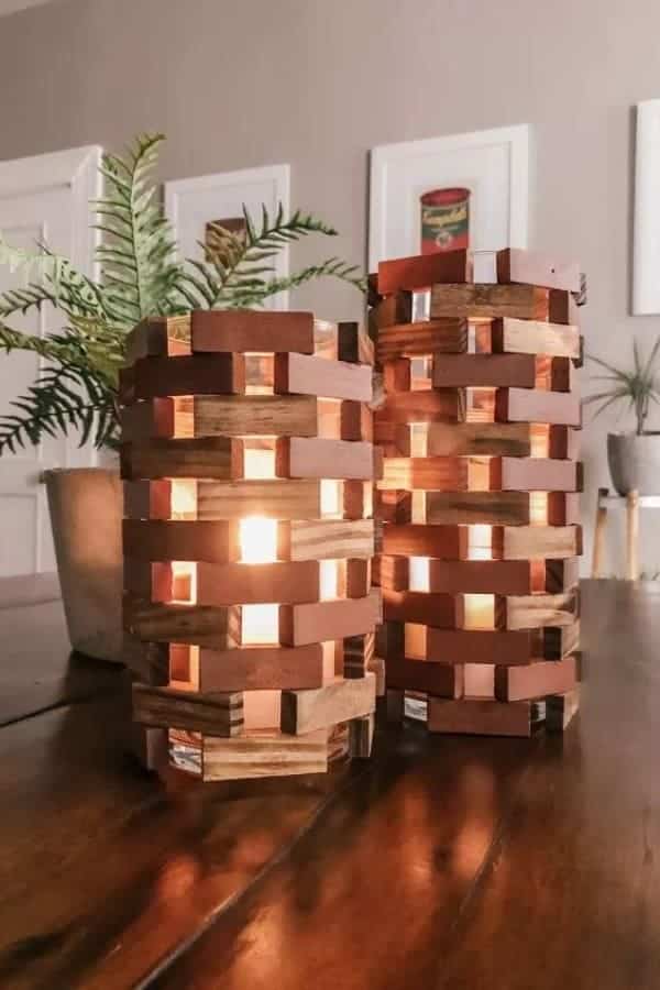 WOOD BLOCK LANTERNS