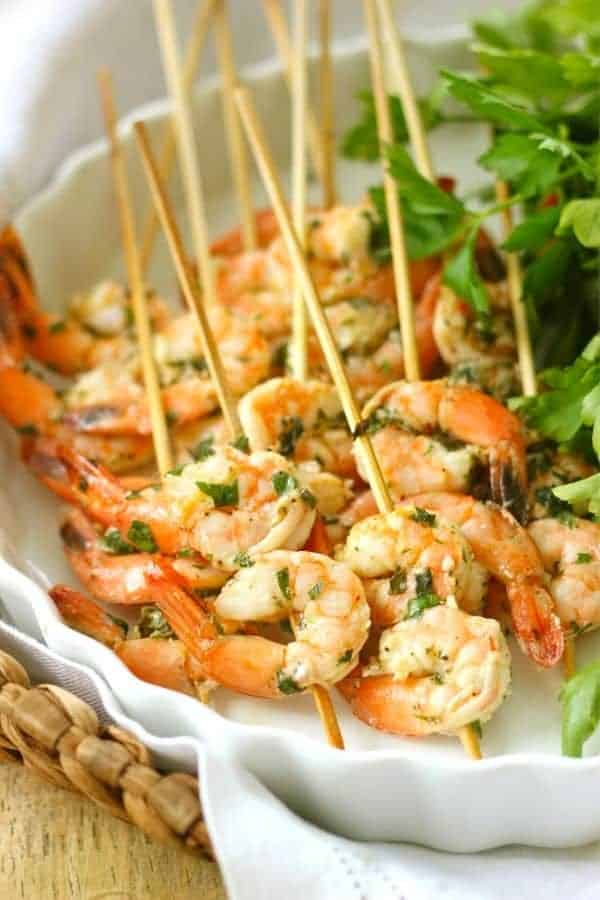 BASIL LIME SHRIMP SKEWERS