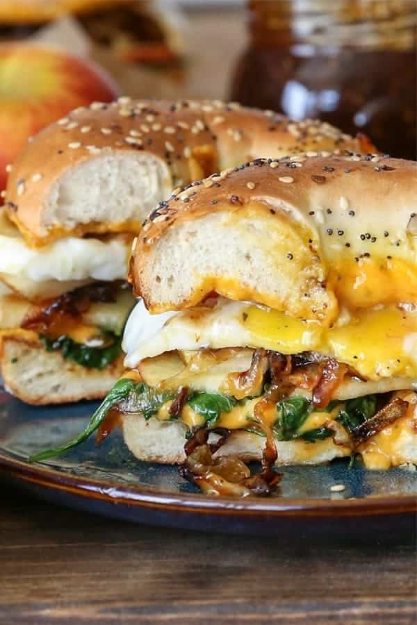 Cheddar Grilled Cheese Bagel Sandwich