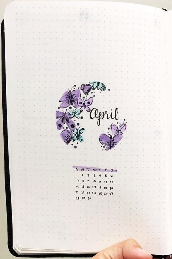 Purple April Monthly Cover