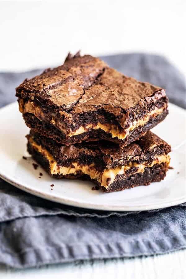 Peanut Butter Stuffed Brownies