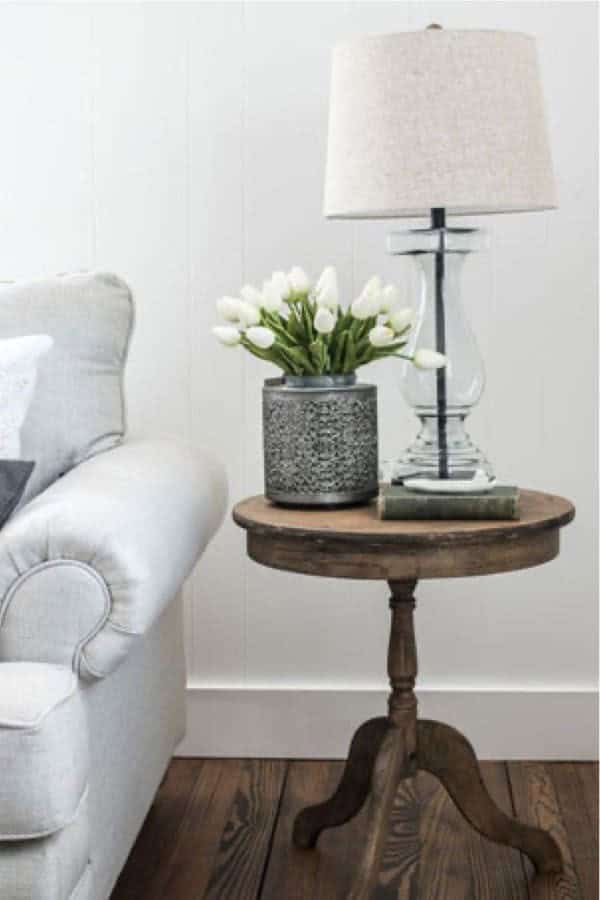 Repurposed Sofa End Table