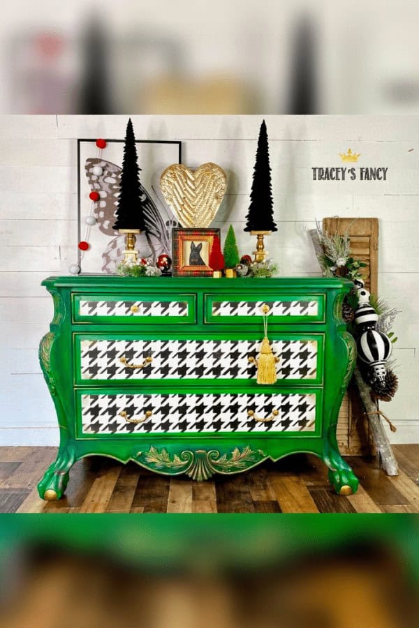 Houndstooth Patterned Dresser