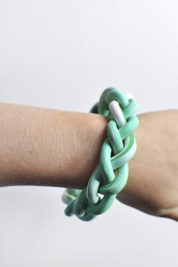 DIY Braided Clay Bracelet