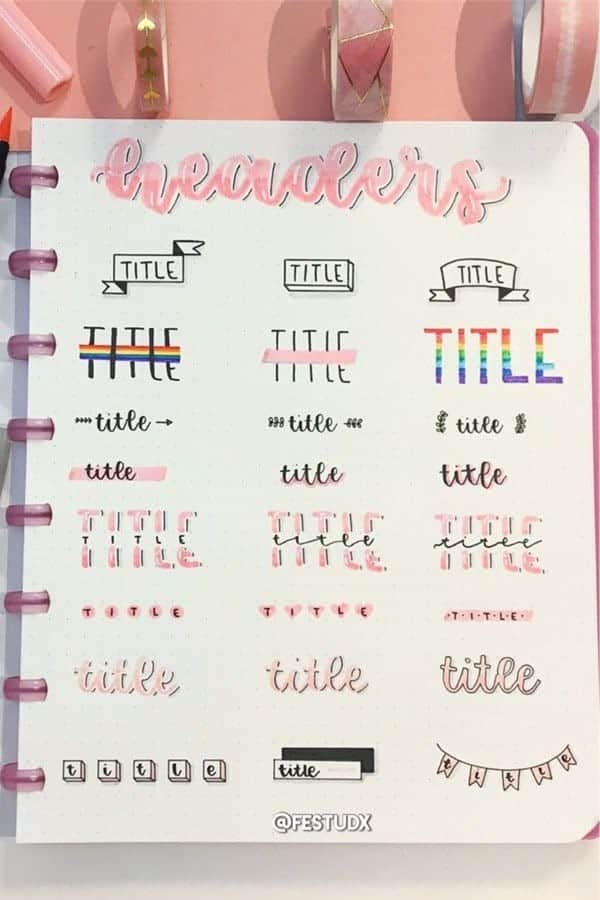 Title Variations For Bujo