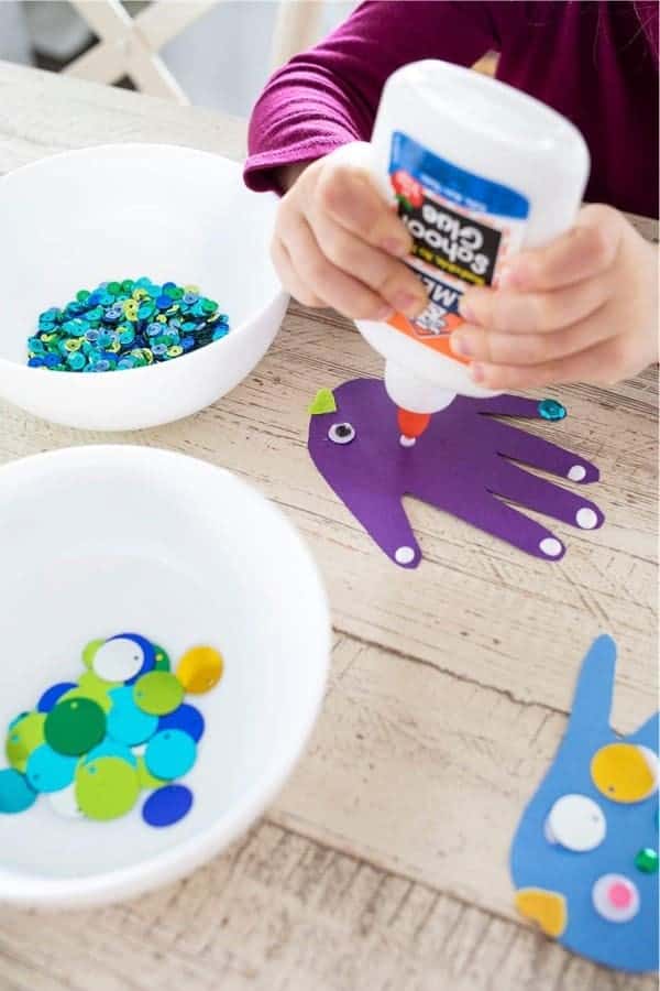 Handprint Fish Puppets