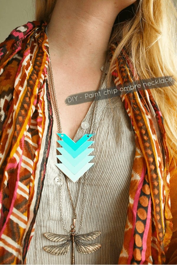 Chevron Paint Chip Necklace