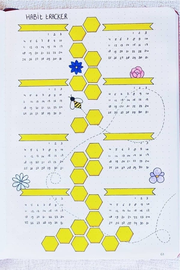 Habit Tracker With Honey Theme