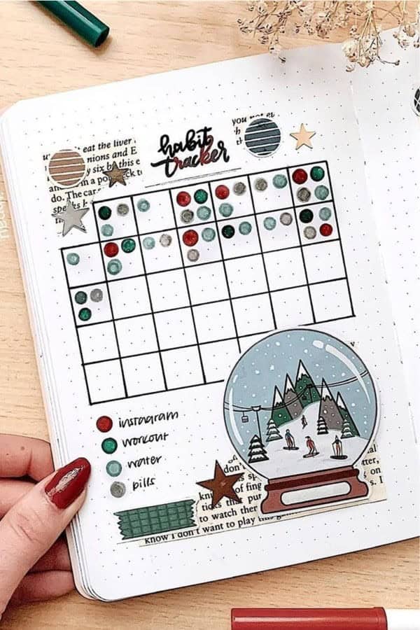 Winter Habit Spread With Stickers