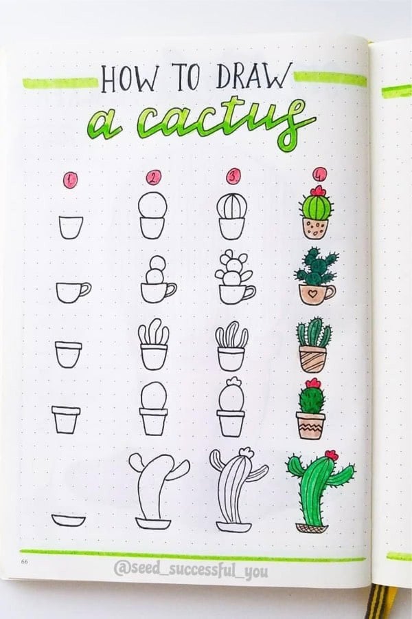 How To Draw A Cactus