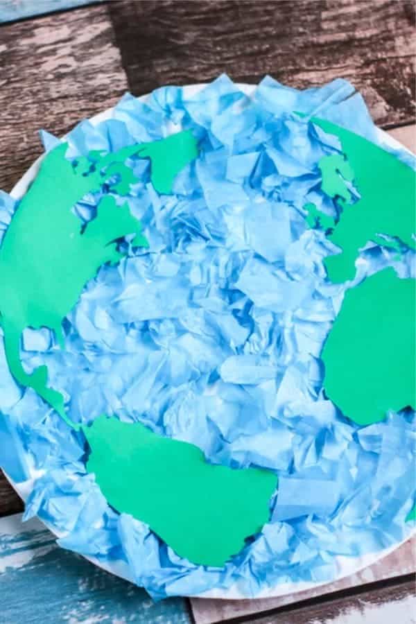 Easy Paper Plate Earth Craft