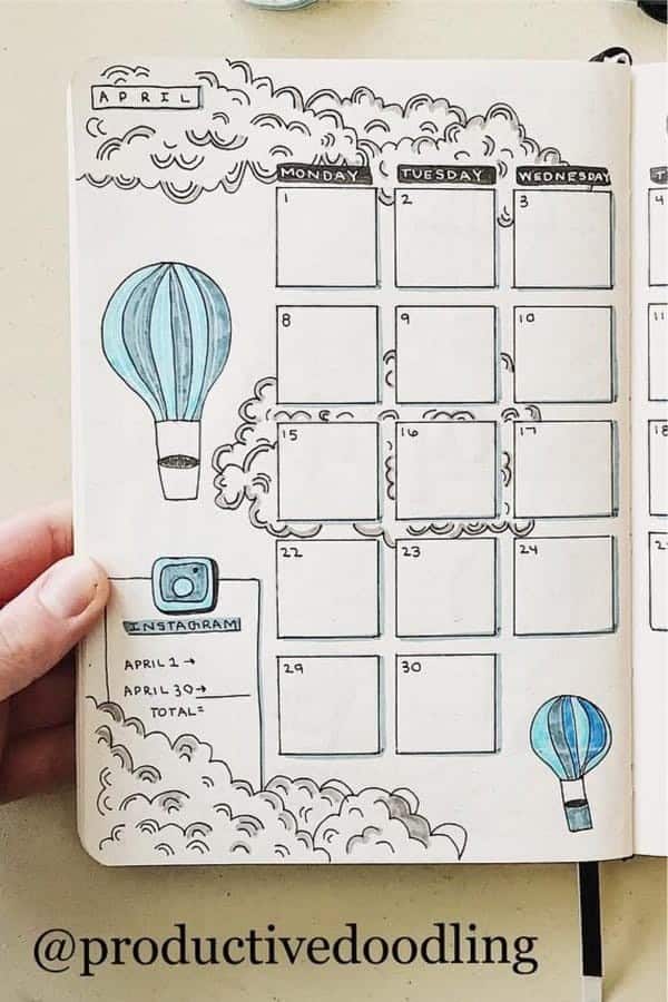 April Monthly Spread