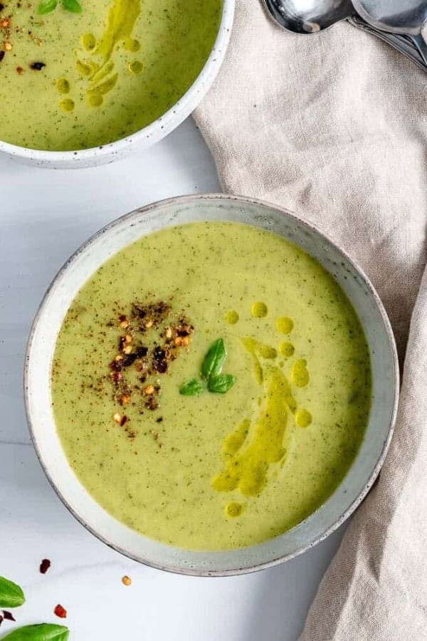 CREAMY ZUCCHINI BASIL SOUP