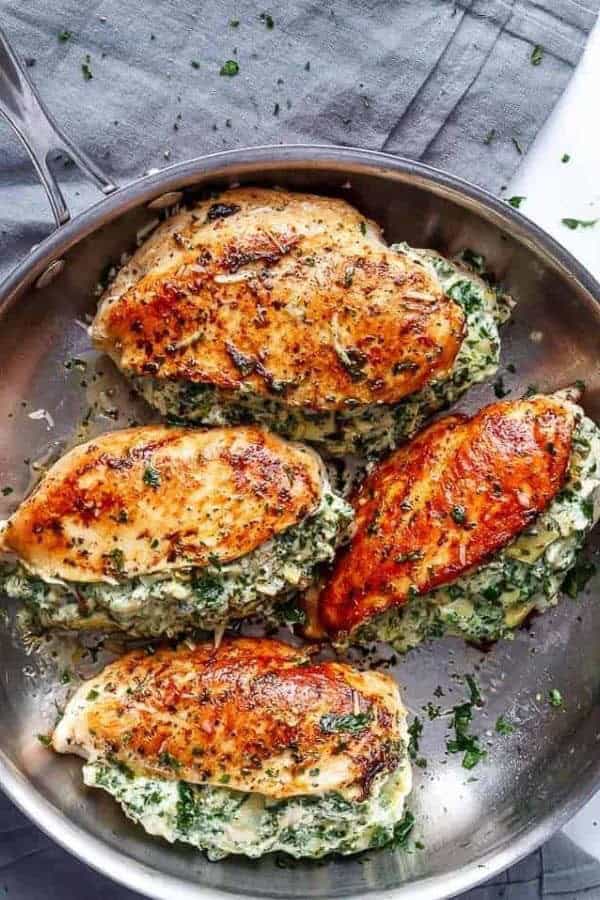 SPINACH AND ARTICHOKE STUFFED CHICKEN