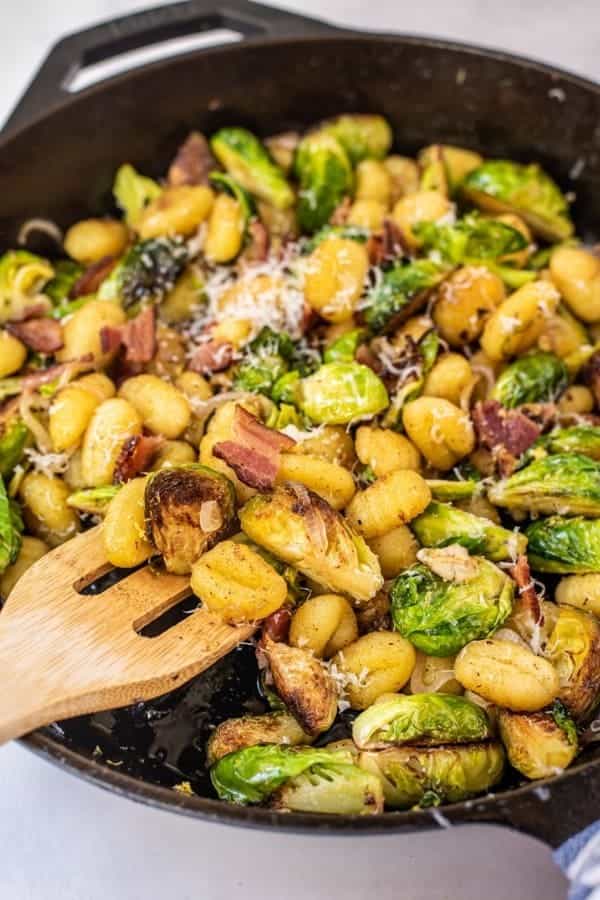 SKILLET GNOCCHI WITH BRUSSELS SPROUTS