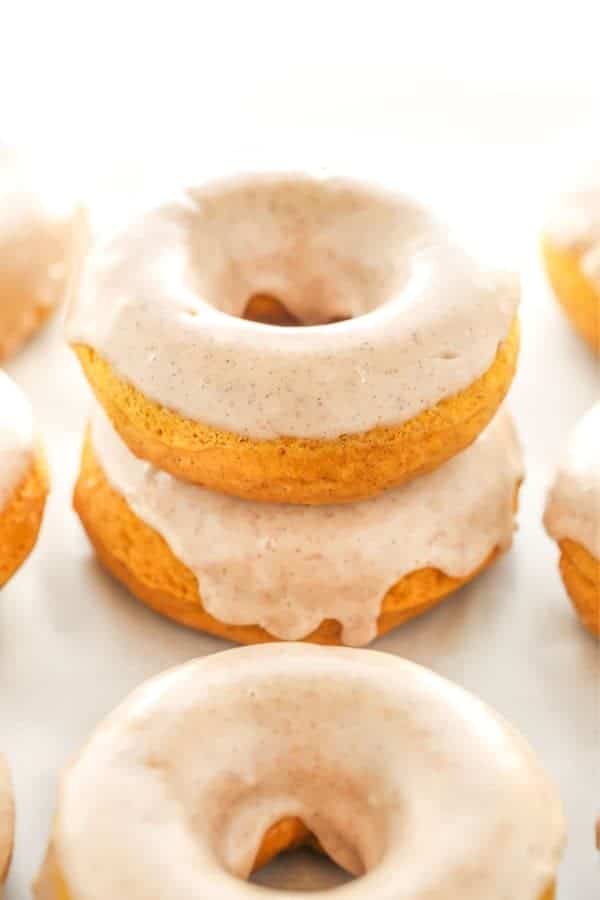 Baked Pumpkin Donuts With Maple Cinnamon Glaze