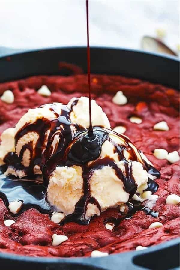 Red Velvet Skillet Cookie