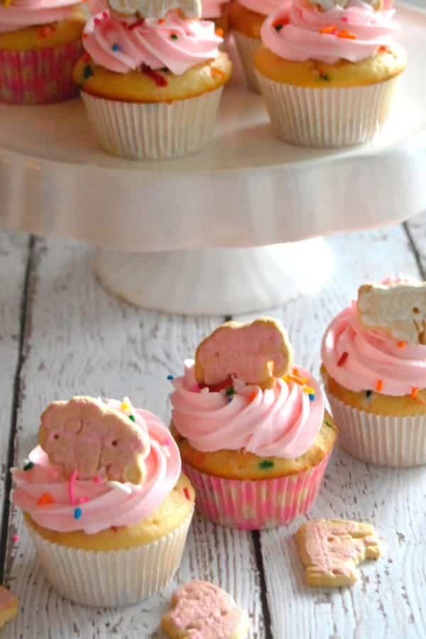 Frosted Animal Cookie Cupcakes