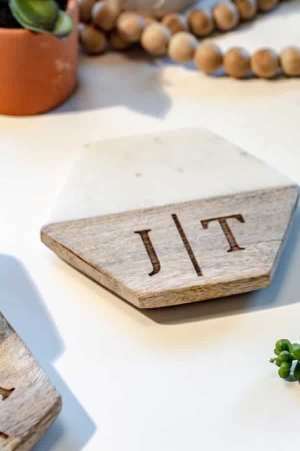 Wood & Marble Square Coasters