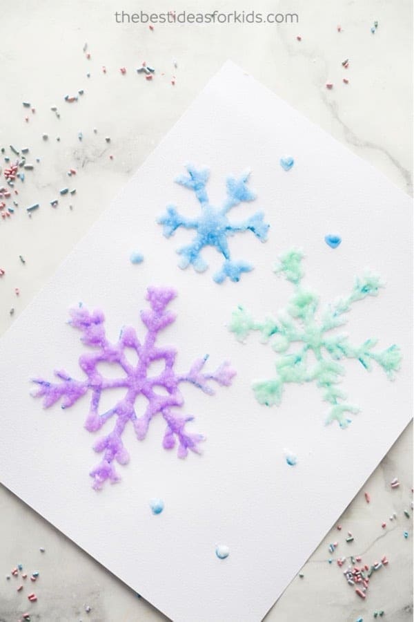 Snowflake Salt Painting