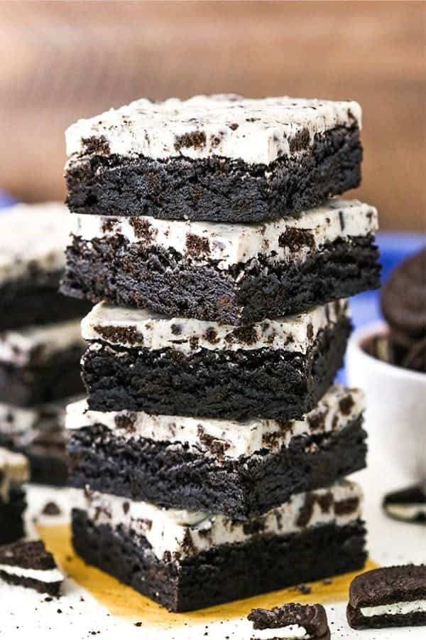 Fudgy Cookies and Cream Brownies