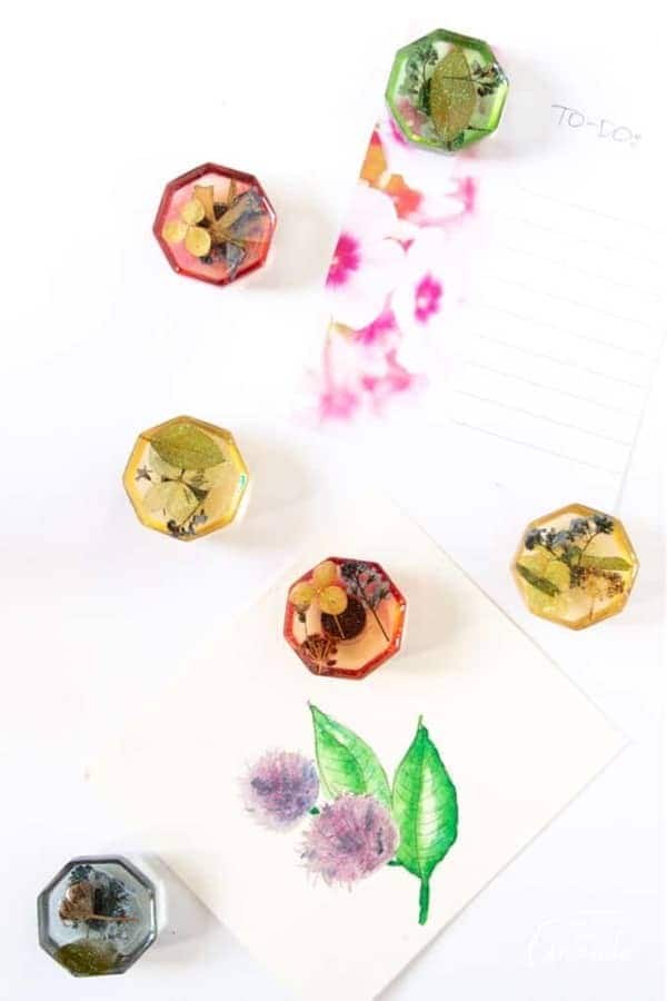 Pressed Flower Resin Magnets