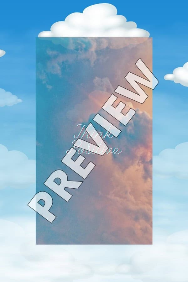 “THINK POSITIVE” CLOUD BACKGROUND