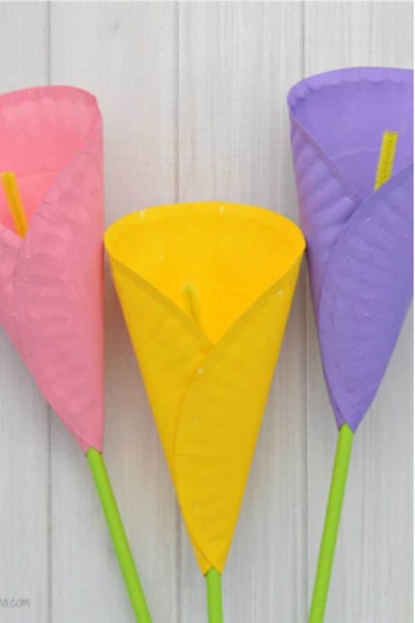 Paper Plate Calla Lily Flower Craft for Kids