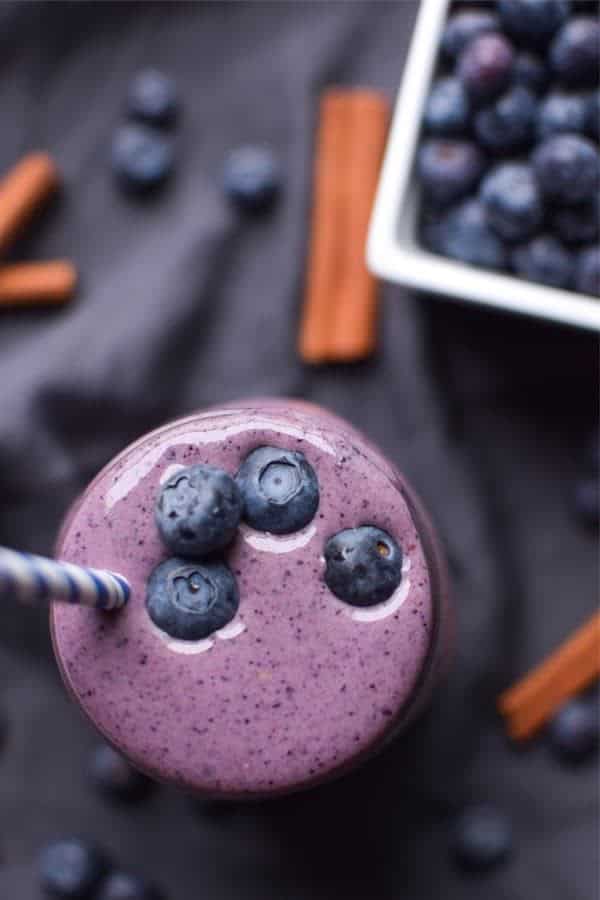 PB2 Blueberry Cinnamon Smoothie