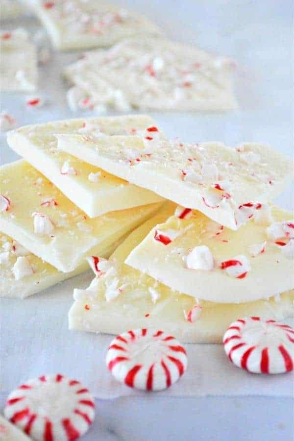 KETO WHITE CHOCOLATE PEPPERMINT BARK