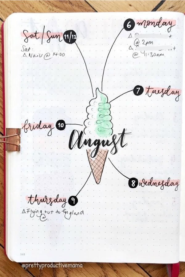 August Weekly Spread