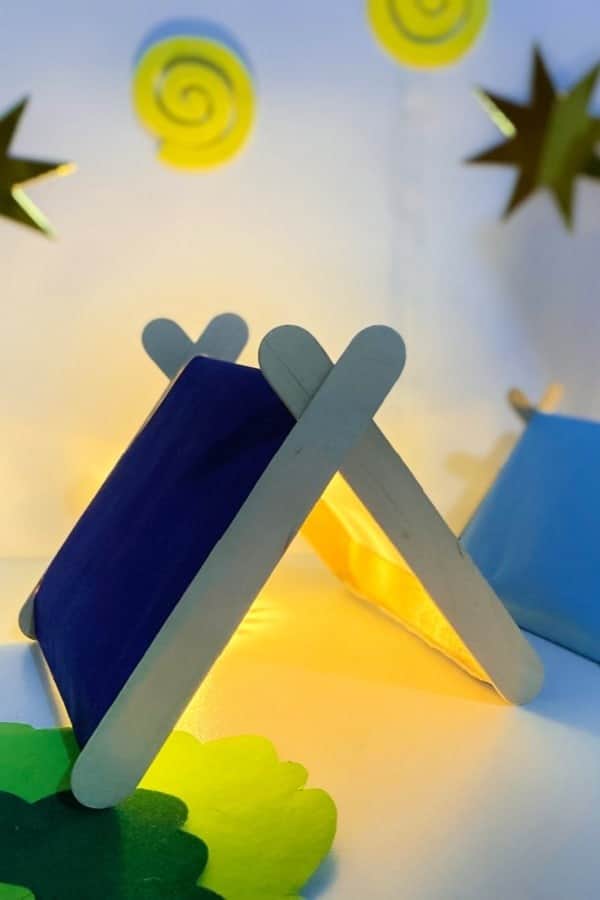 POPSICLE STICK TENT CRAFT