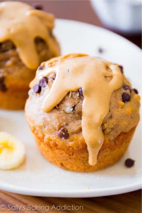 Skinny Peanut Butter Banana Muffins