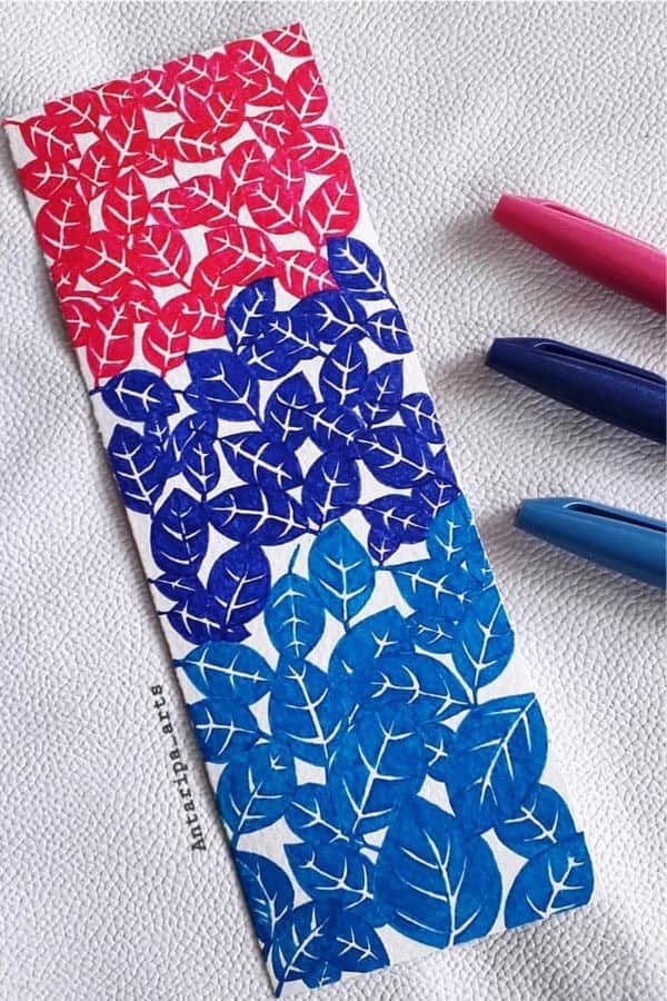 Red & Blue DIY Bookmark