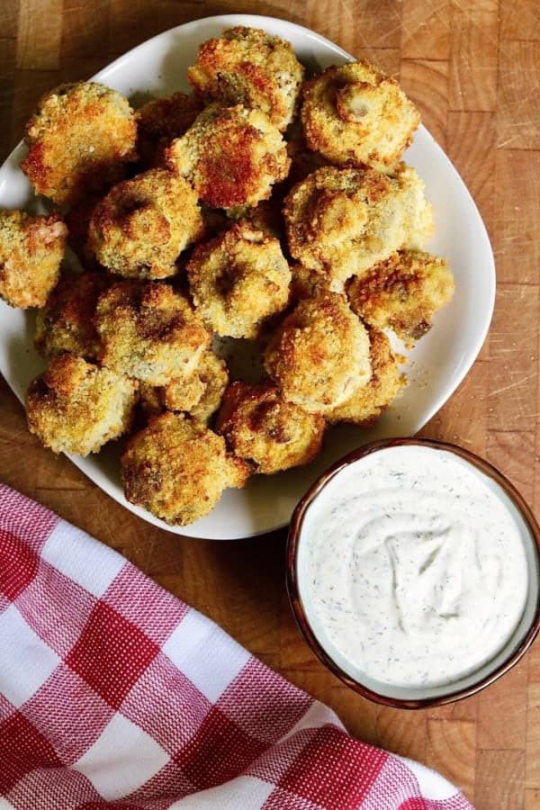 VEGAN AIR FRYER BREADED MUSHROOMS