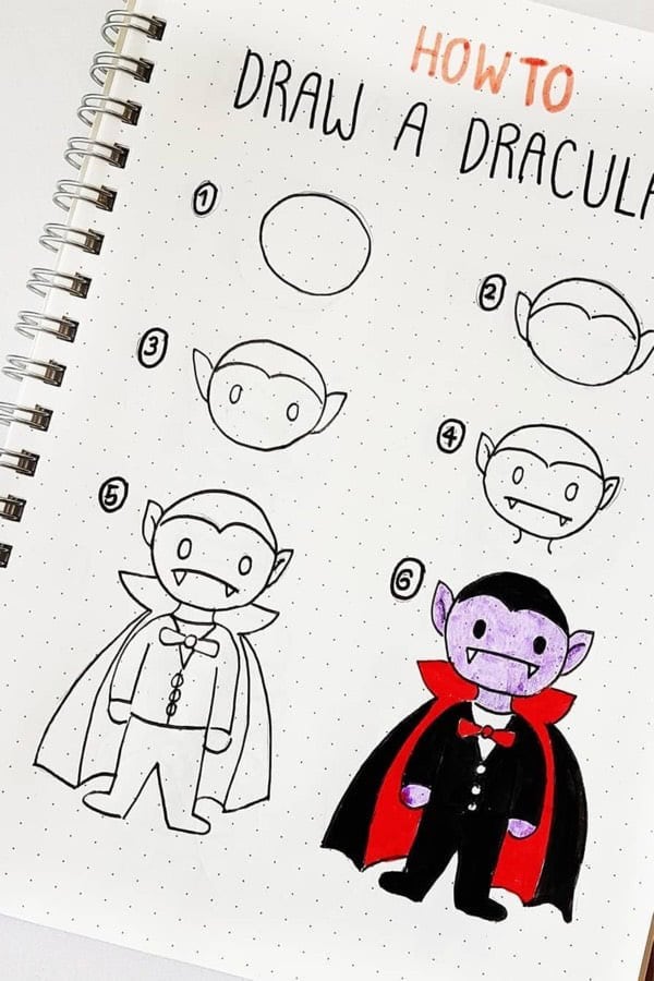 Dracula Step By Step Doodle