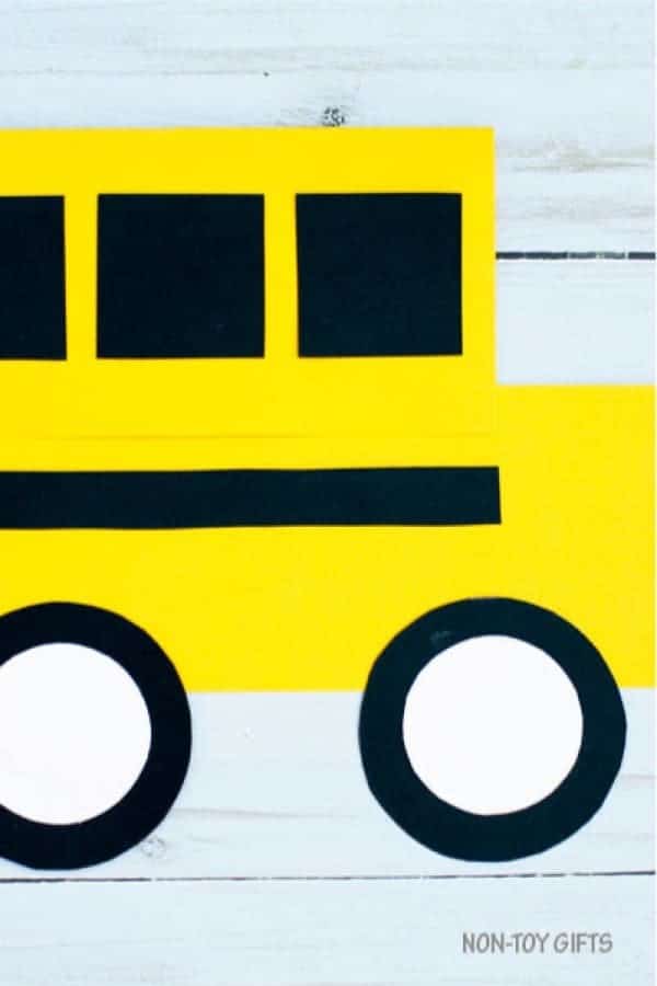 School Bus Shaped DIY Card